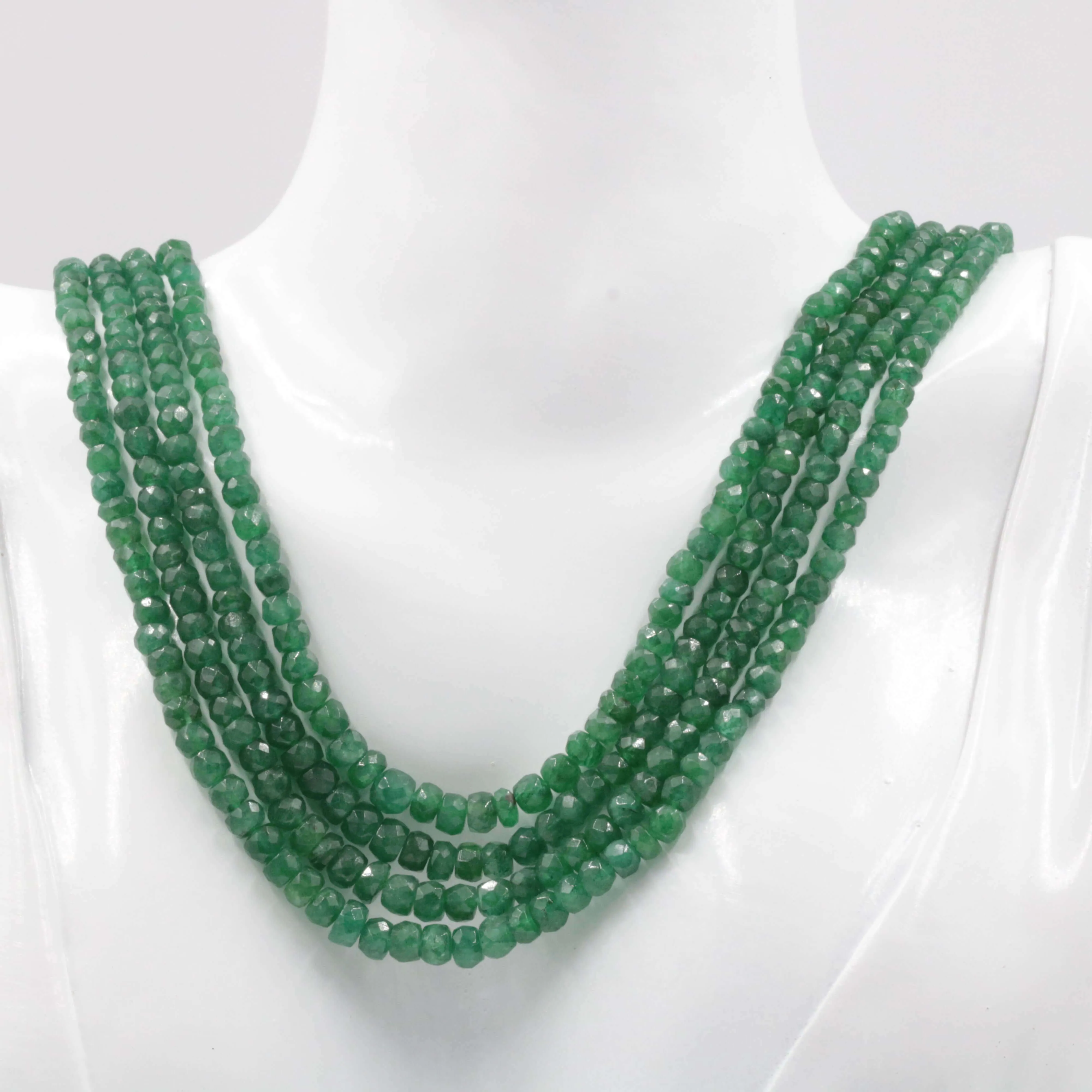 Natural Emerald Gemstone Beaded Necklace Green Necklace Necklace Beads Green Gemstone beads Genuine stone beads SKU:113225,113226,113227,113313