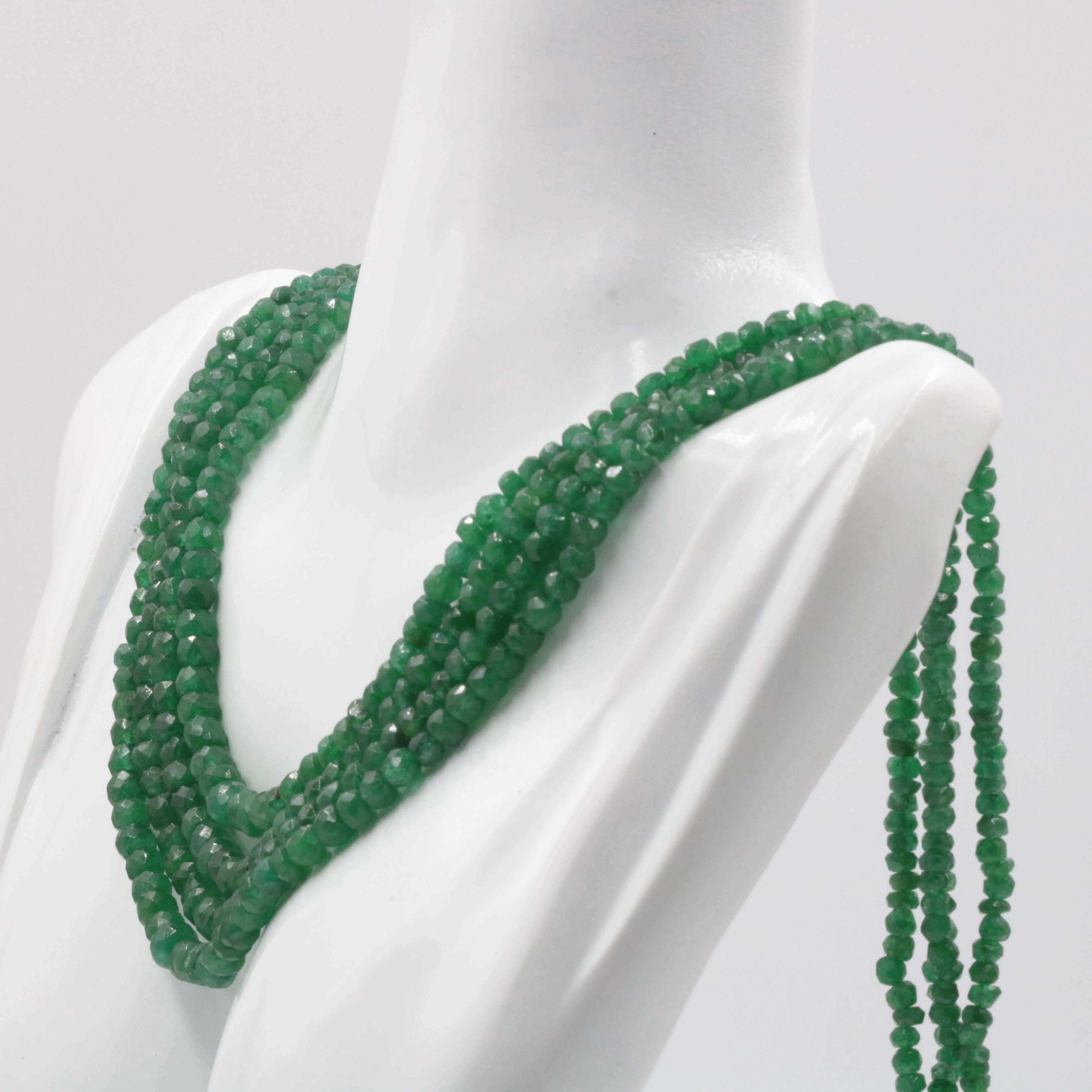 Natural Emerald Gemstone Beaded Necklace Green Necklace Necklace Beads Green Gemstone beads Genuine stone beads SKU:113225,113226,113227,113313