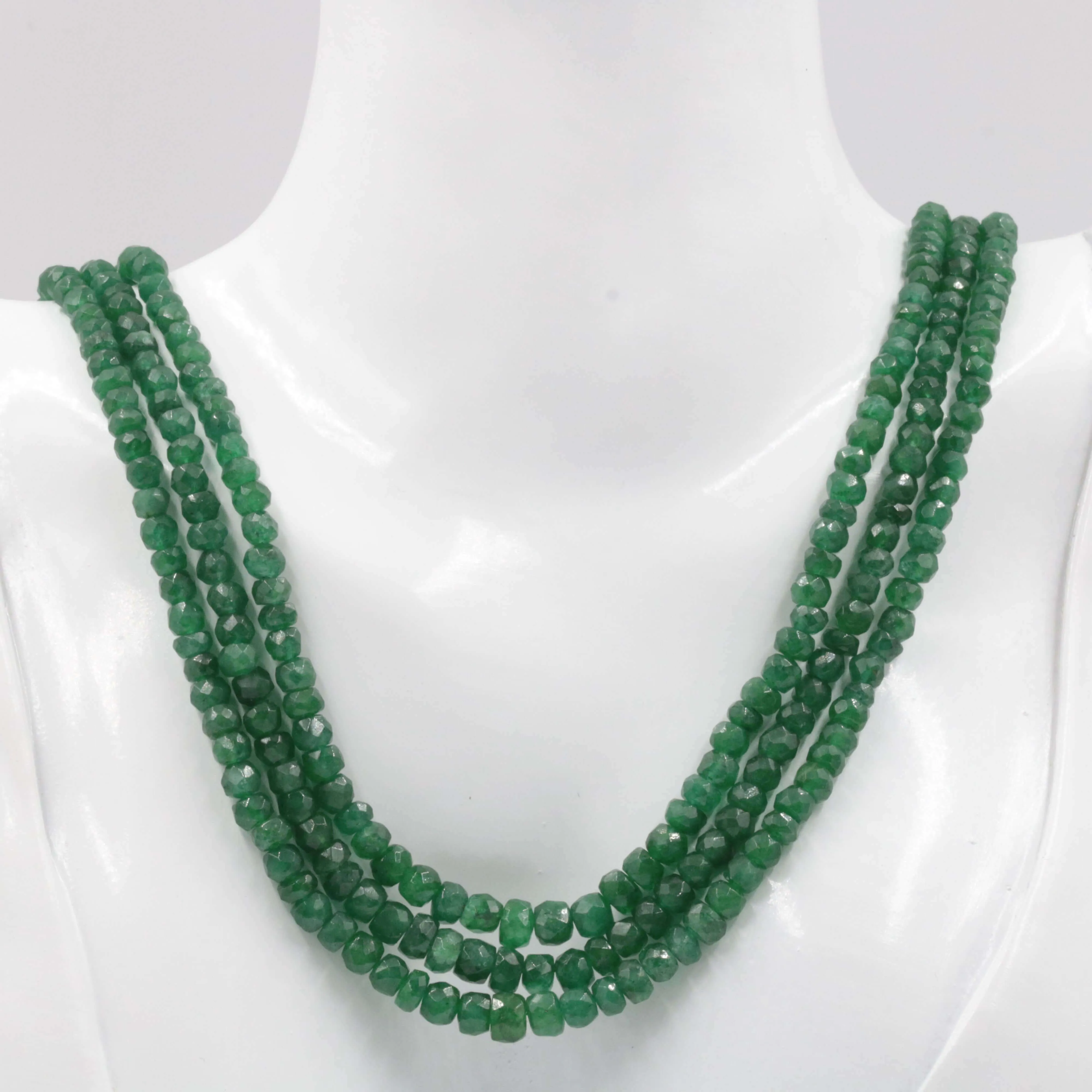 Natural Emerald Gemstone Beaded Necklace Green Necklace Necklace Beads Green Gemstone beads Genuine stone beads SKU:113225,113226,113227,113313