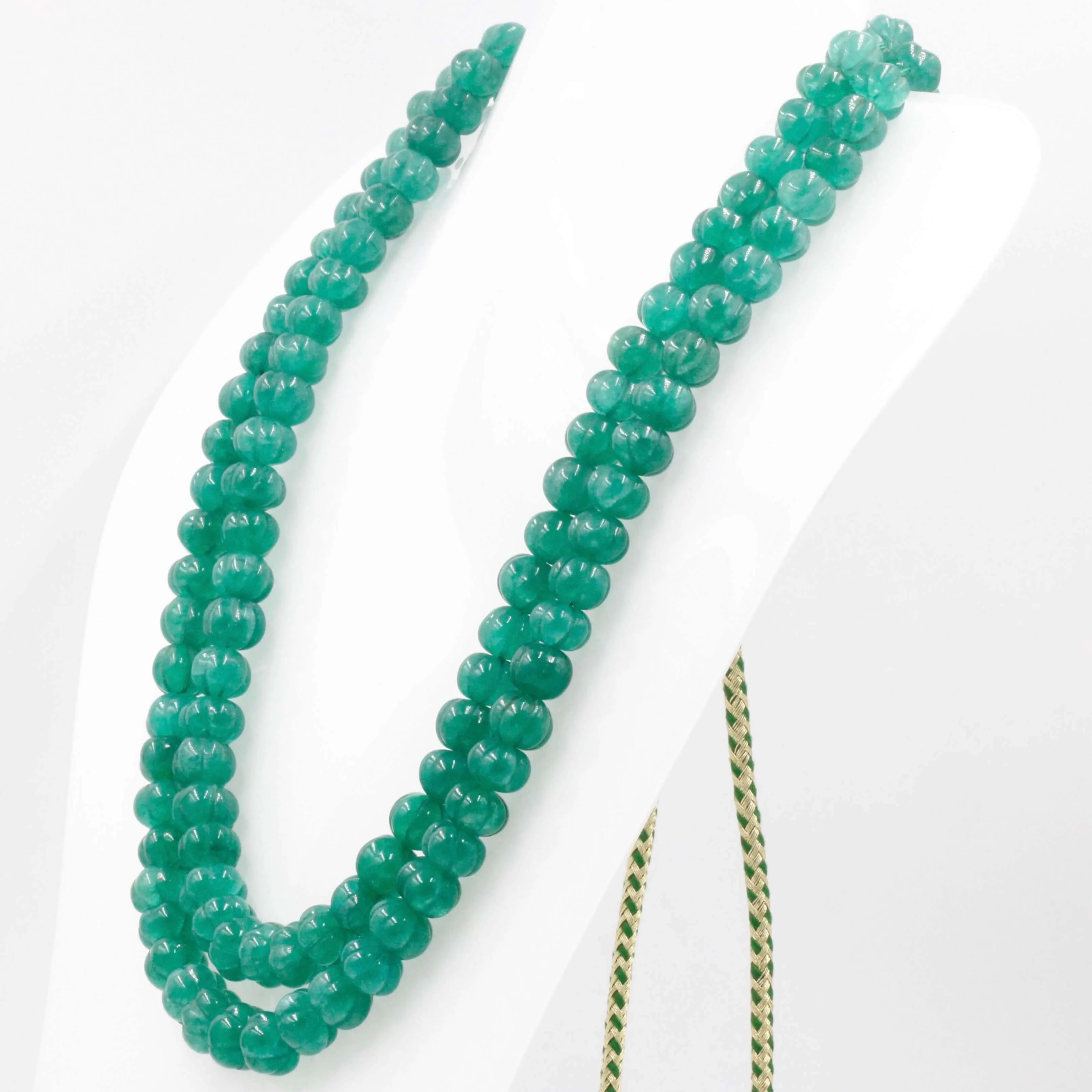 Natural Green Quartz gemstone Necklace Green Quartz Jewelry Quartz stone Necklace Green Quartz Pumpkin Necklace Quartz Beads SKU:6142483