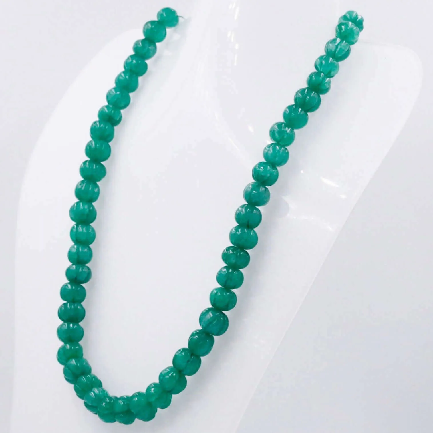 Natural Green Quartz gemstone Necklace Green Quartz Jewelry Quartz stone Necklace Green Quartz Pumpkin Necklace Quartz Beads SKU:6142483