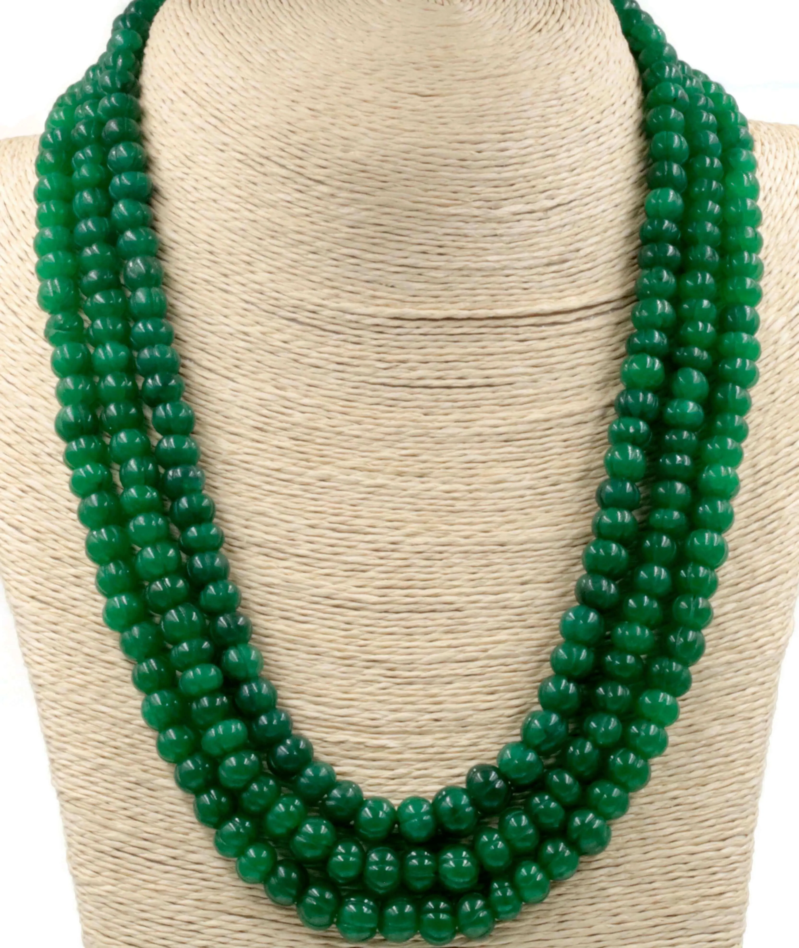 Natural Green Quartz gemstone Necklace Green Quartz Jewelry Quartz stone Necklace Green Quartz Pumpkin Necklace Quartz Beads SKU:6142483