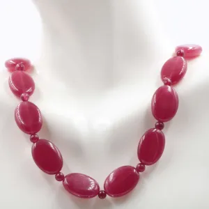 Natural Ruby Red Quartz Beaded Necklace Natural Red Quartz Red Quartz Green QuartzNecklace SKU 6141189 6141190