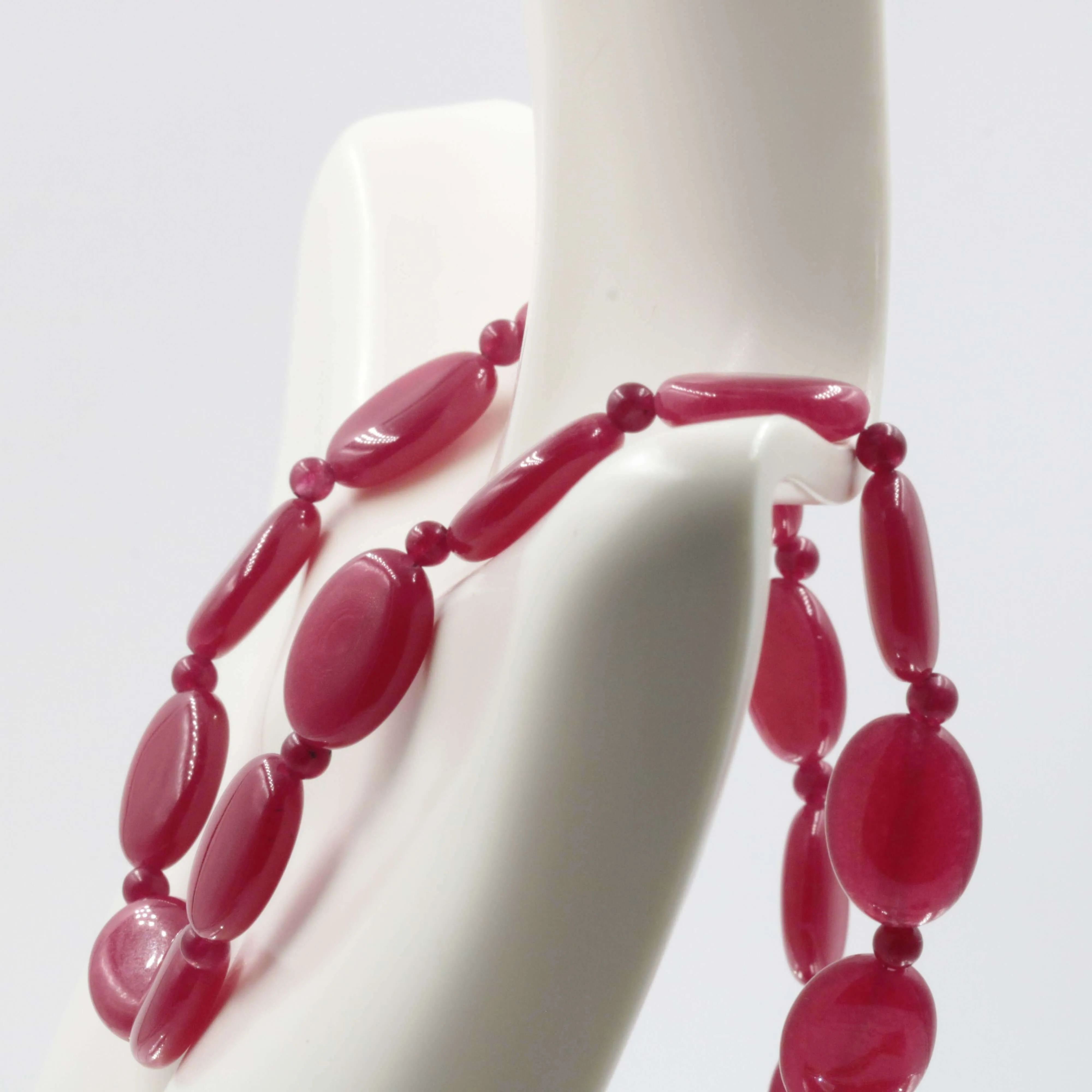 Natural Ruby Red Quartz Beaded Necklace Natural Red Quartz Red Quartz Green QuartzNecklace SKU 6141189 6141190