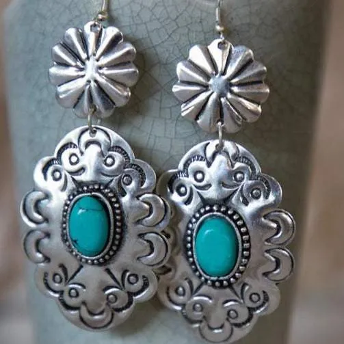 Old Fashioned Turquoise Earrings