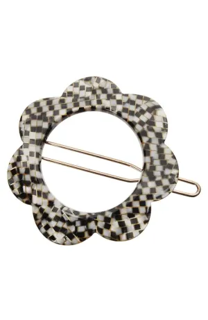 Opera Silver Flower Tige Boule Barrette