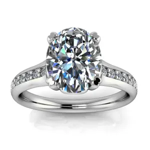 Oval Center Engagement Ring - Ella