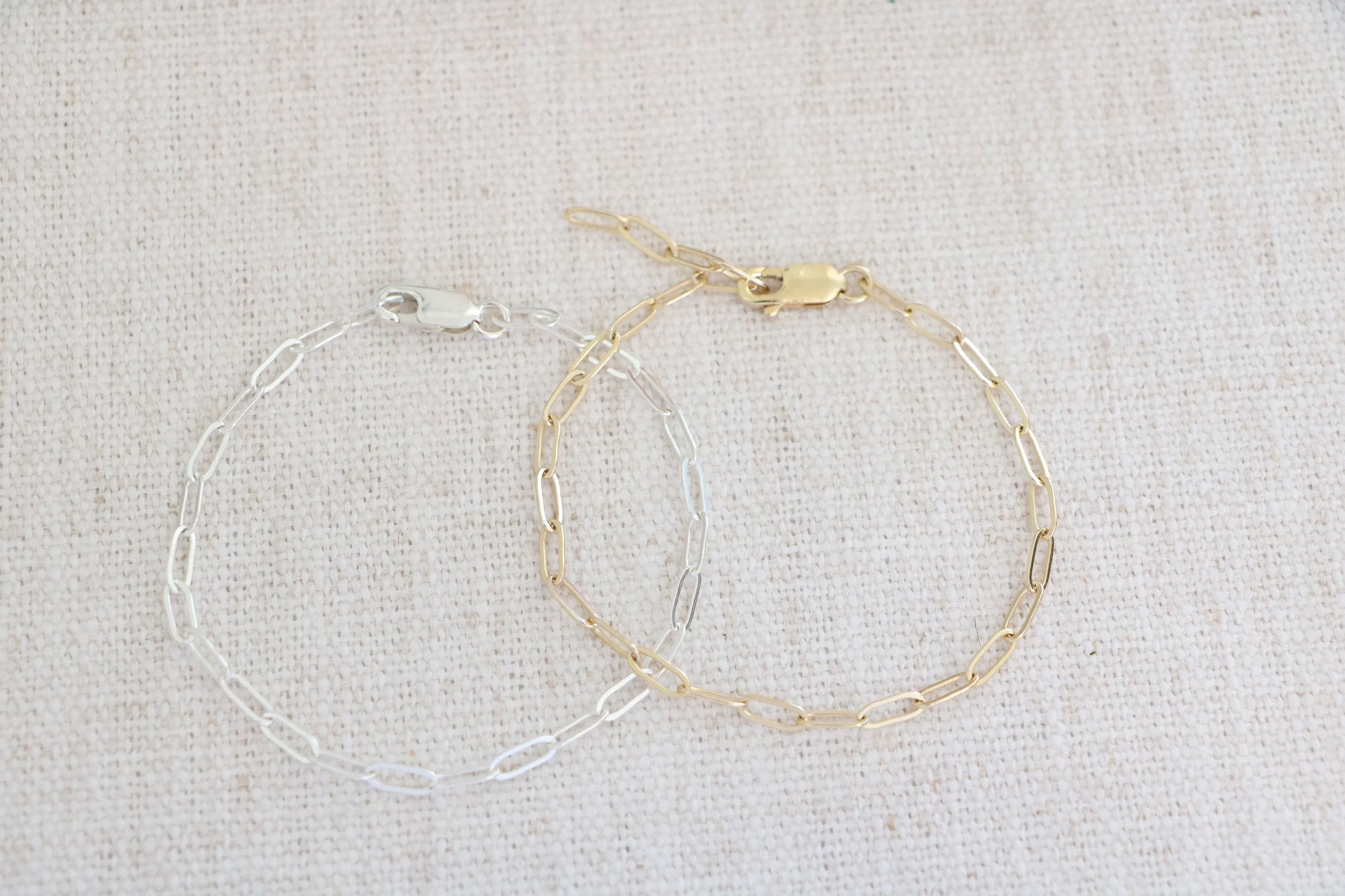 paperclip chain bracelet {silver or gold}