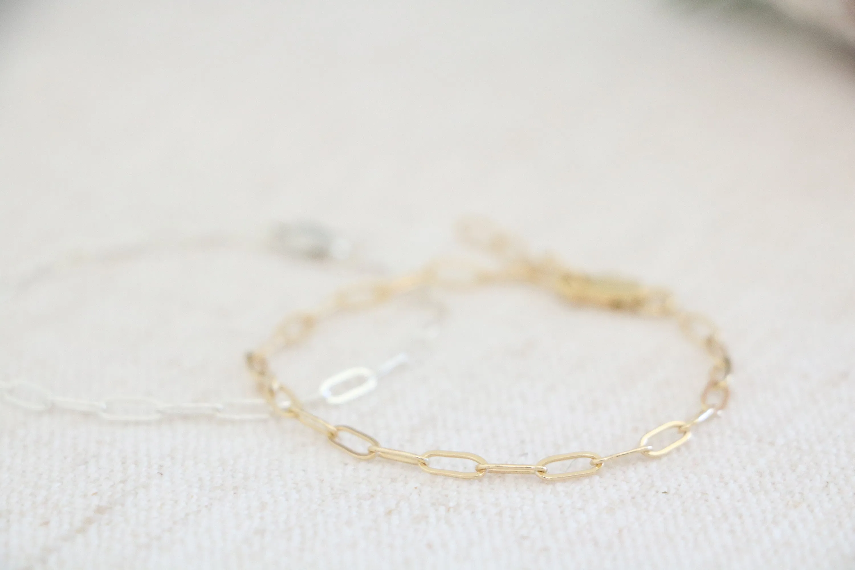 paperclip chain bracelet {silver or gold}