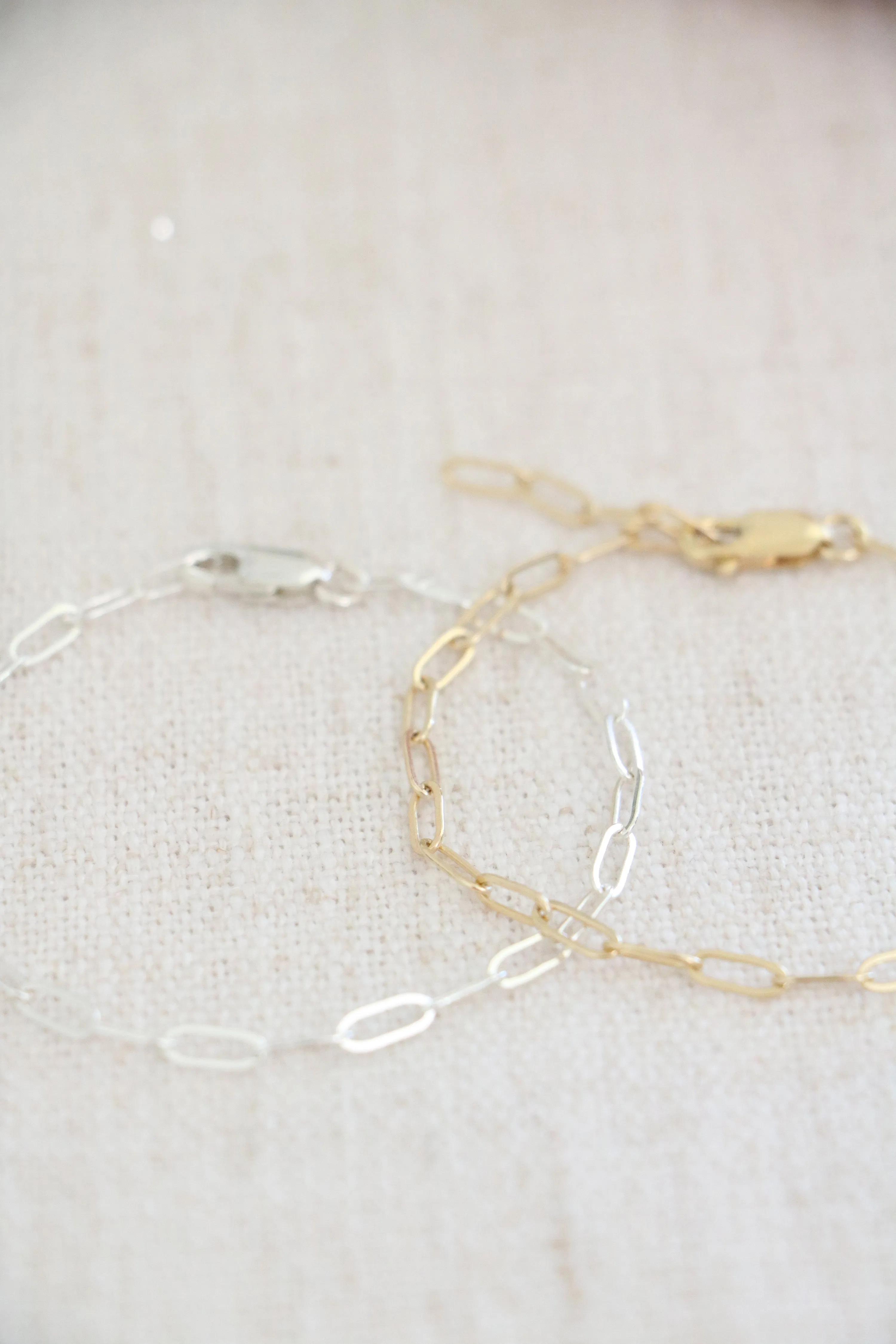 paperclip chain bracelet {silver or gold}