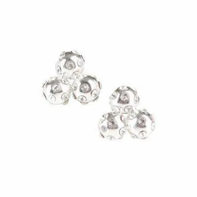 Par 3 Silver Crystal Cluster Earrings (Best Seller)