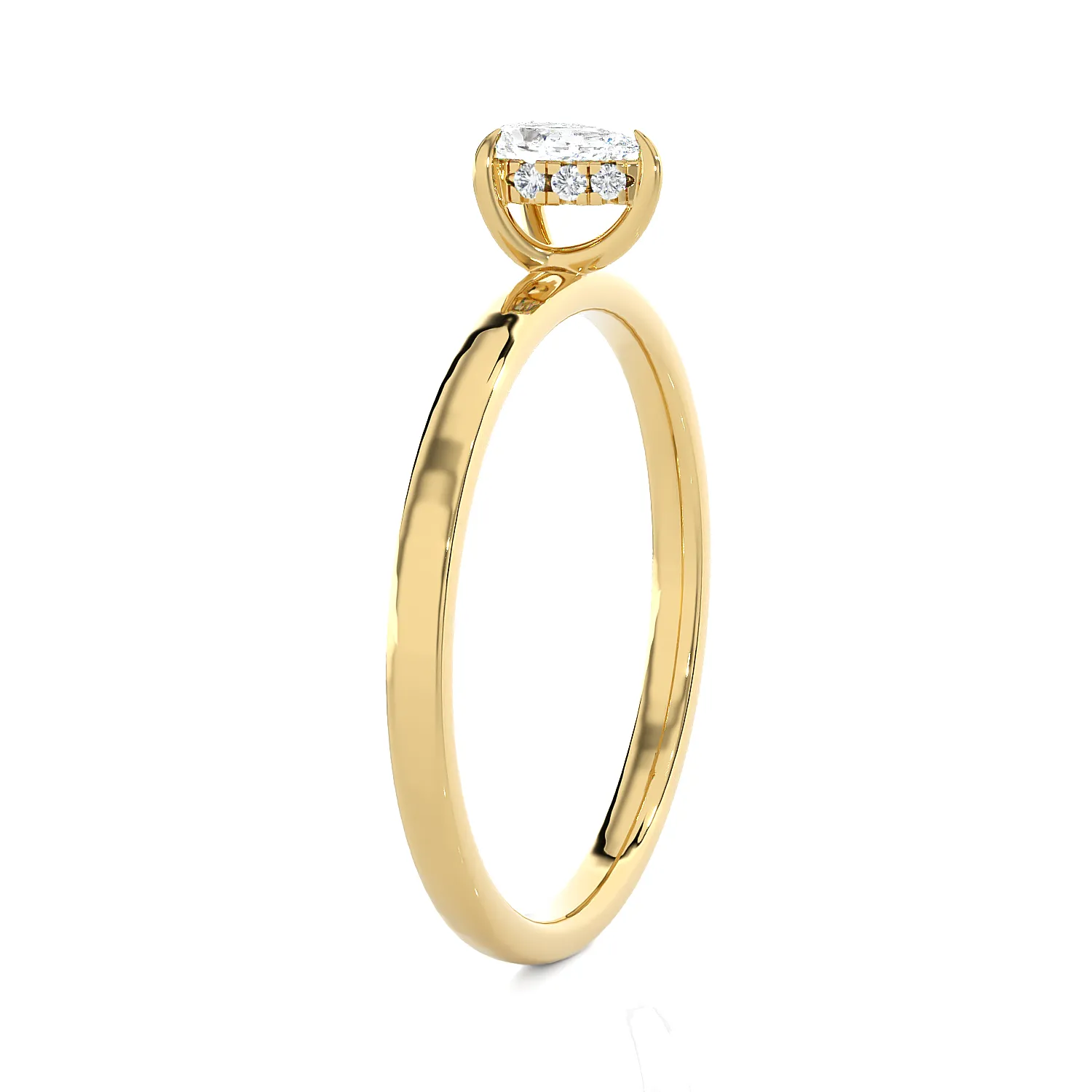 Pear-Shaped Lab Grown Diamond Solitaire Engagement Ring