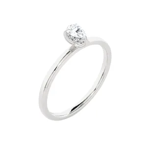 Pear-Shaped Lab Grown Diamond Solitaire Engagement Ring