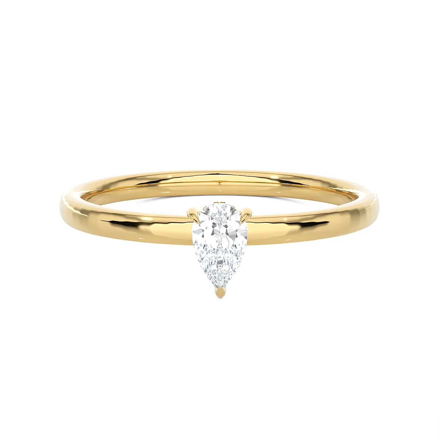 Pear-Shaped Lab Grown Diamond Solitaire Engagement Ring