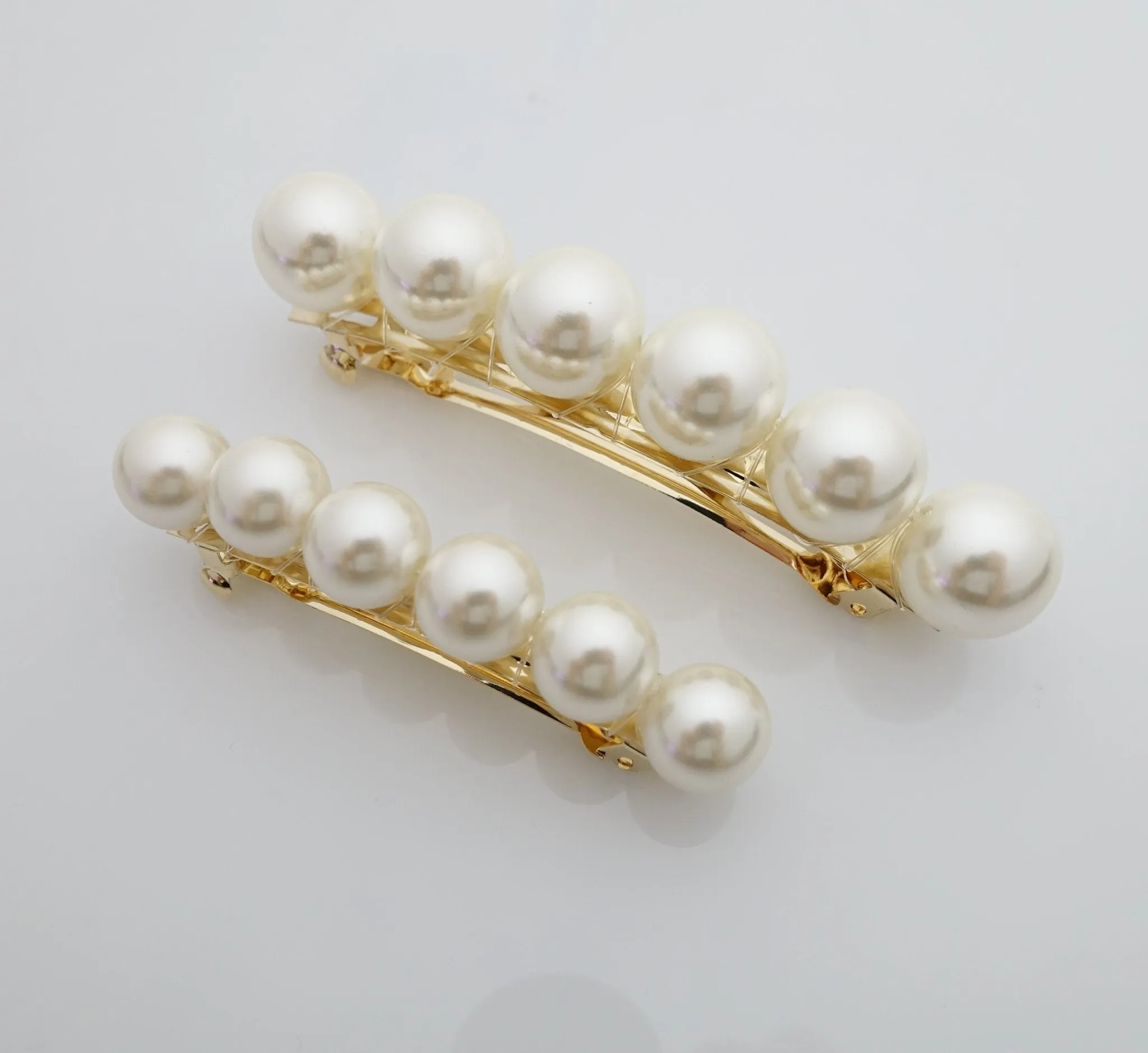 Pearl beaded french hair barrette women hair accessory