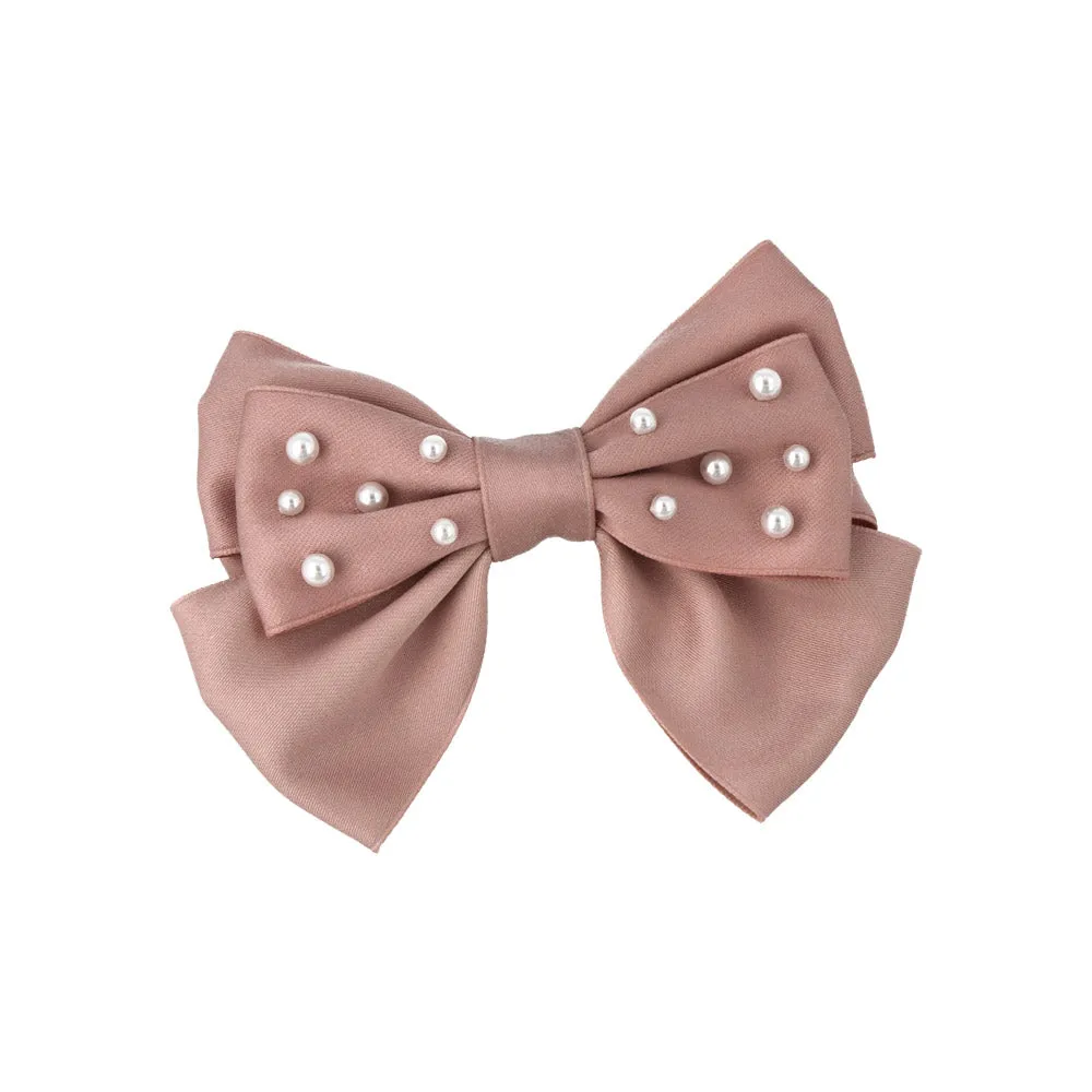 Pearly Bow Hair Barrette