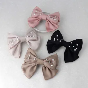 Pearly Bow Hair Barrette