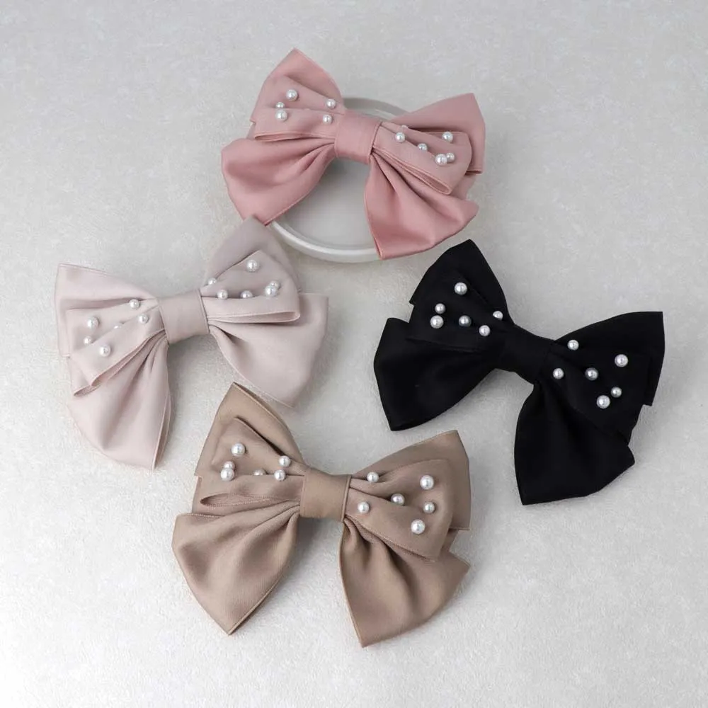 Pearly Bow Hair Barrette