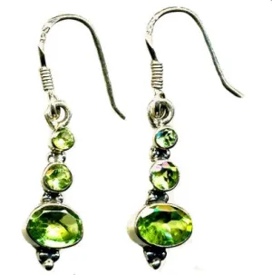 Peridot & Silver Hook Earrings (1)