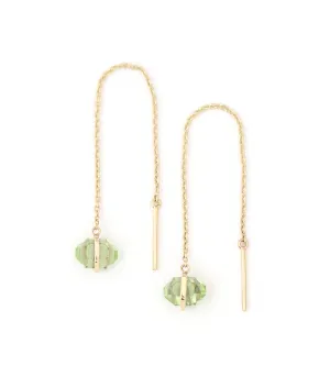 Peridot Threader Earrings