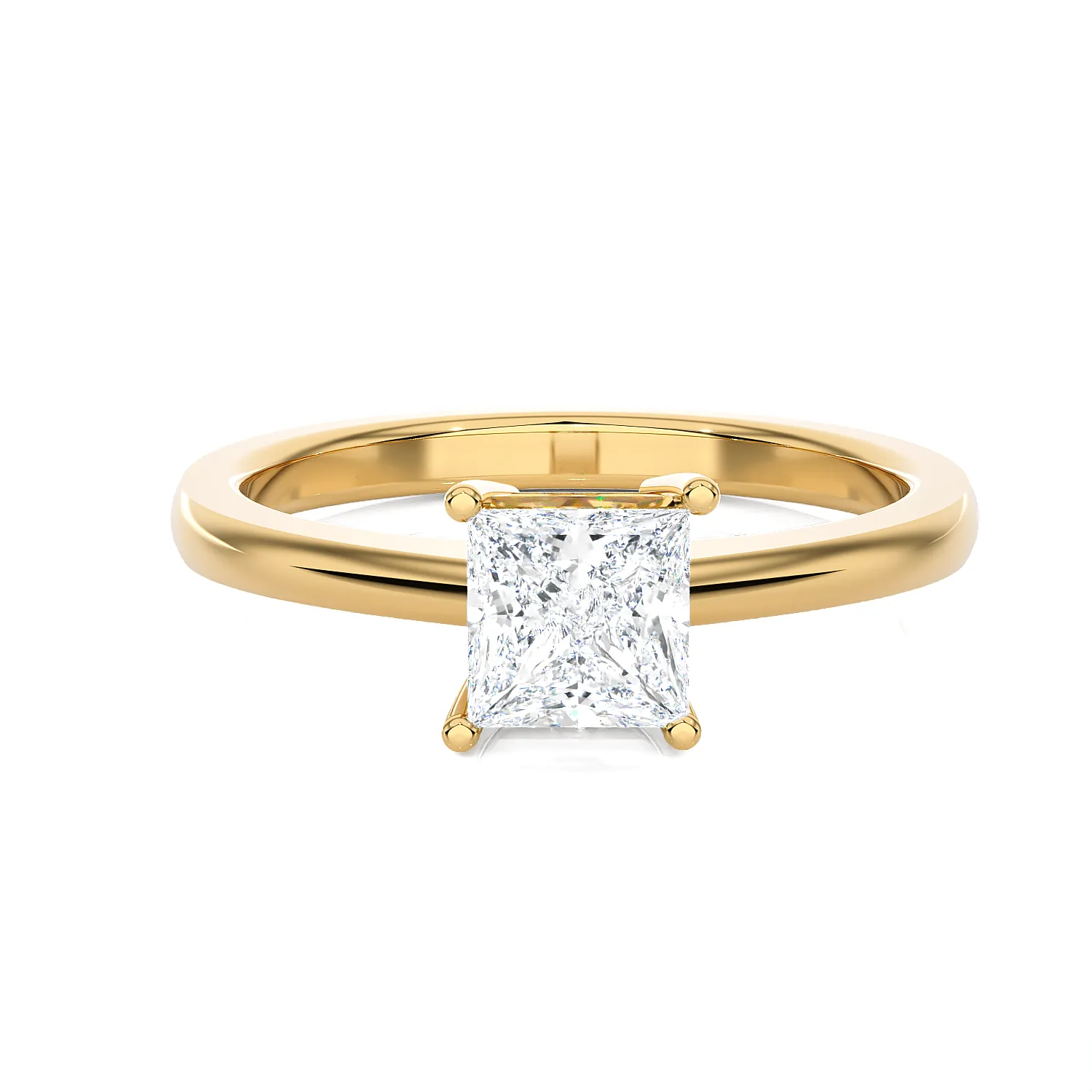 Princess-Cut Lab Grown Diamond Solitaire Engagement Ring