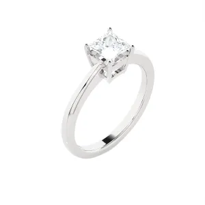 Princess-Cut Lab Grown Diamond Solitaire Engagement Ring