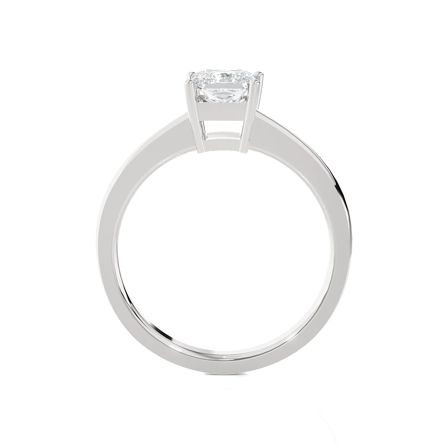 Princess-Cut Lab Grown Diamond Solitaire Engagement Ring