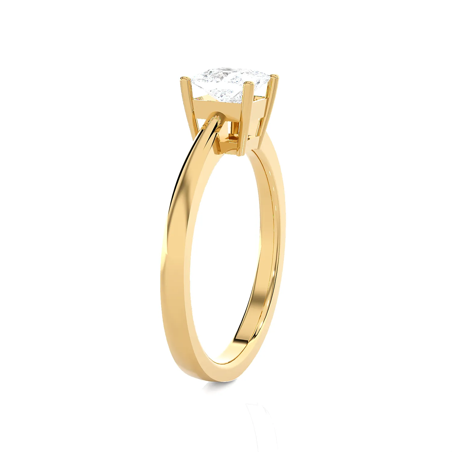 Princess-Cut Lab Grown Diamond Solitaire Engagement Ring