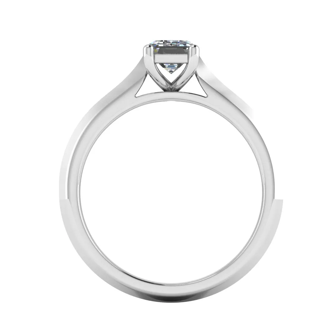 "Daphne" Solitaire Emerald Cut Diamond Engagement Ring SSEC07