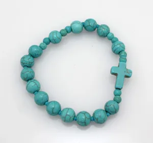 Rosary Style Turquoise stone Bracelet