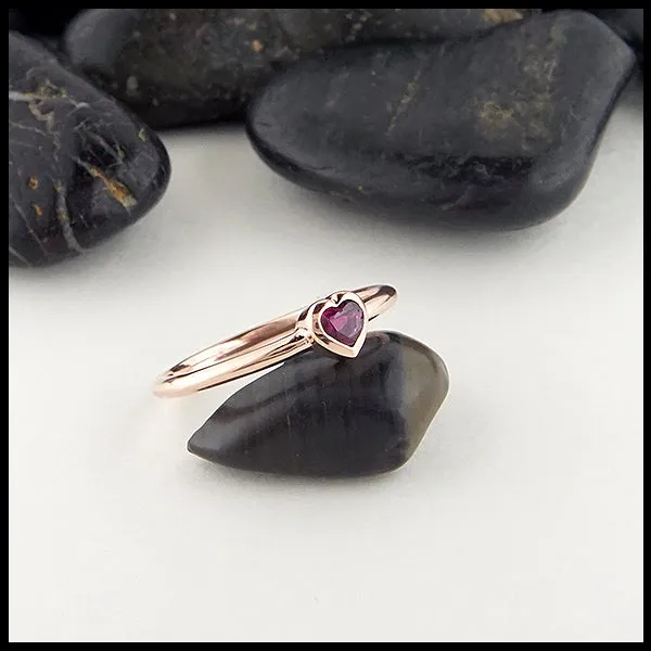 Rose Gold Ruby Ring