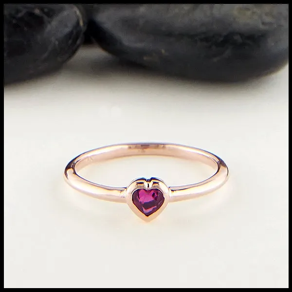 Rose Gold Ruby Ring