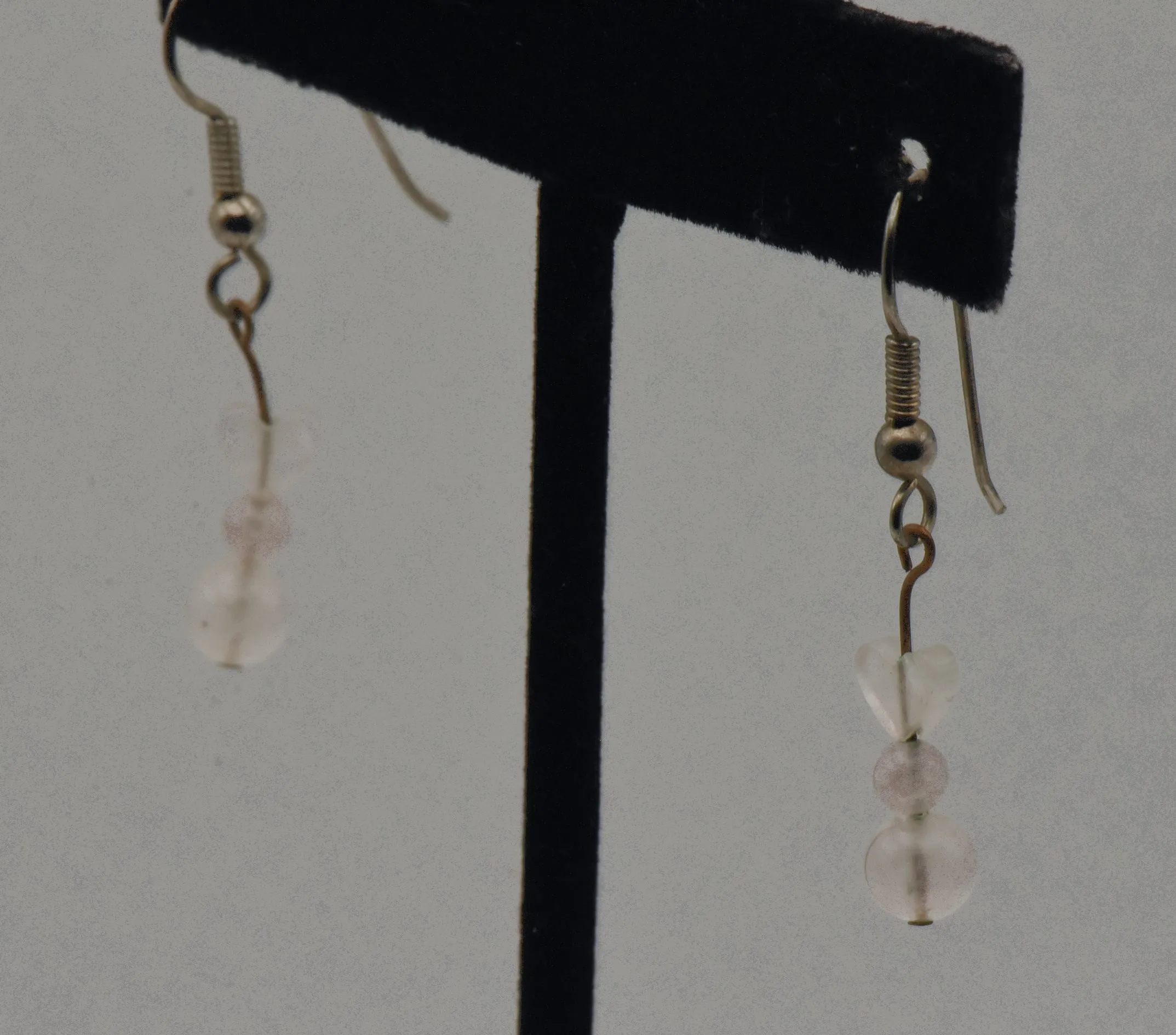 Rose Quartz Bead Dangle Earrings