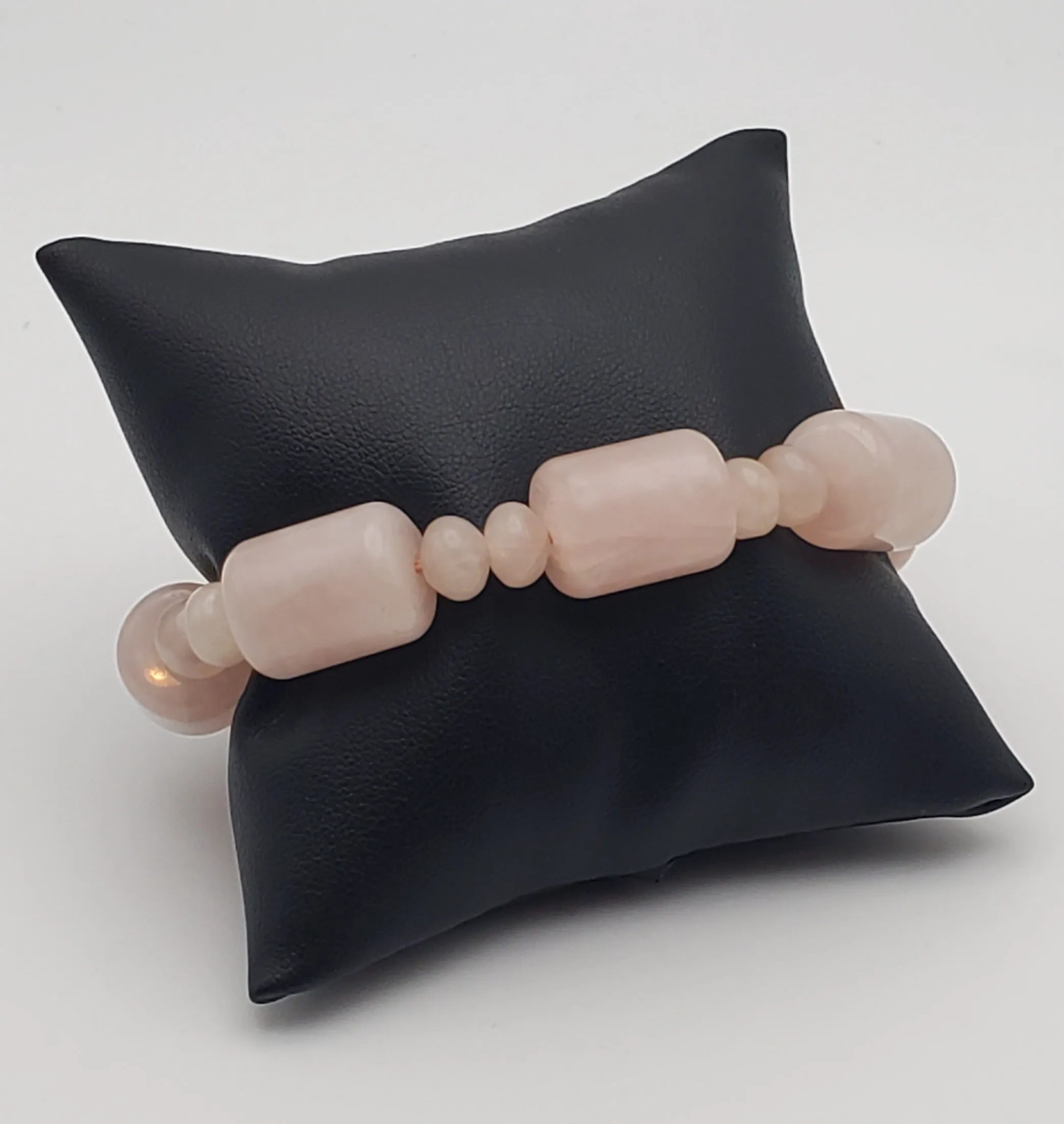 Rose Quartz Beaded Stretch Bracelet