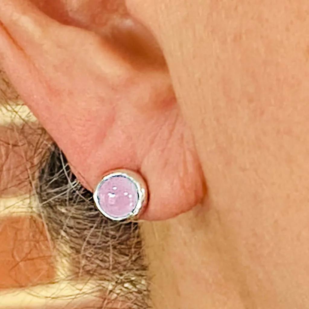 Rose Quartz Post earrings