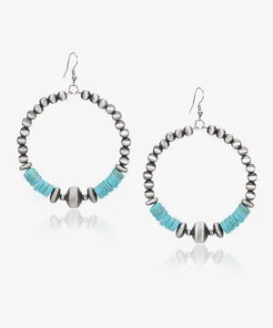 Rustic Couture's Beaded Hoop Earrings