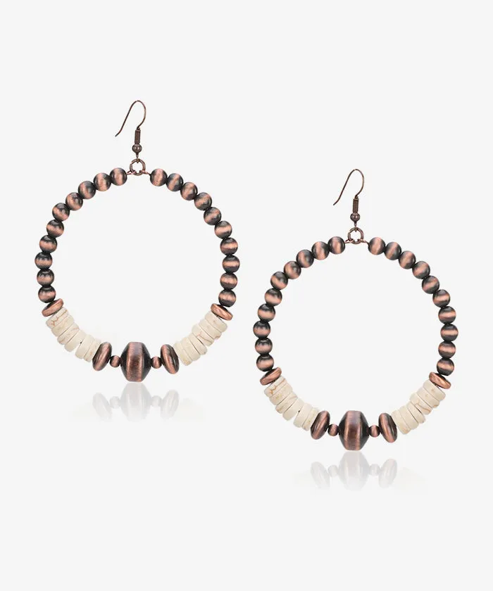 Rustic Couture's Beaded Hoop Earrings