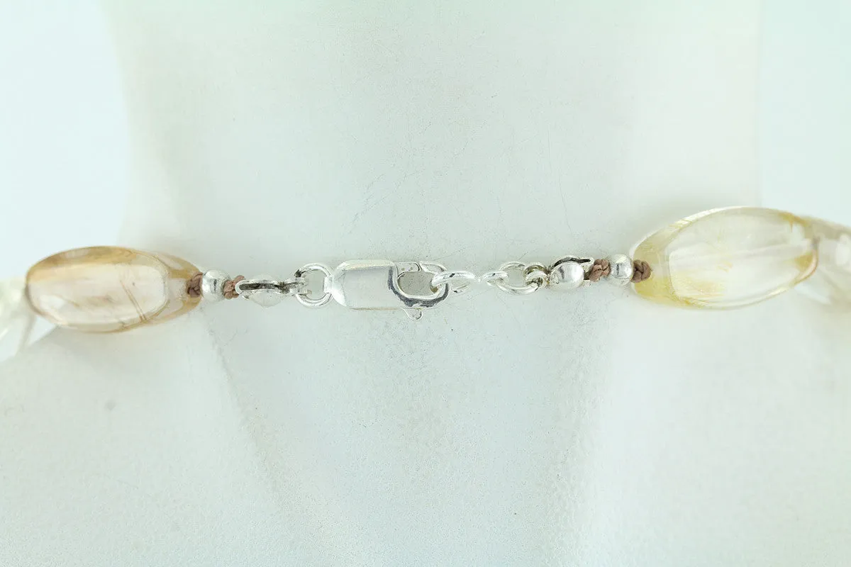 Rutilated Quartz Necklace 19"