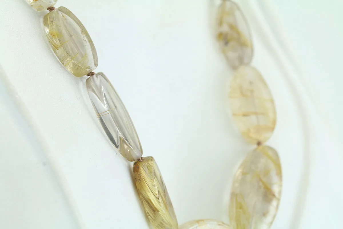 Rutilated Quartz Necklace 19"