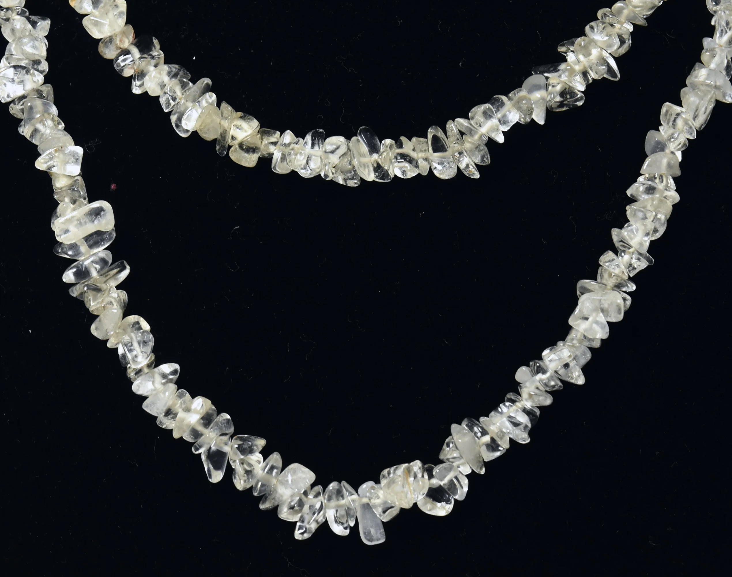 Single Strand Quartz Chip Bead Necklace - 36 inches