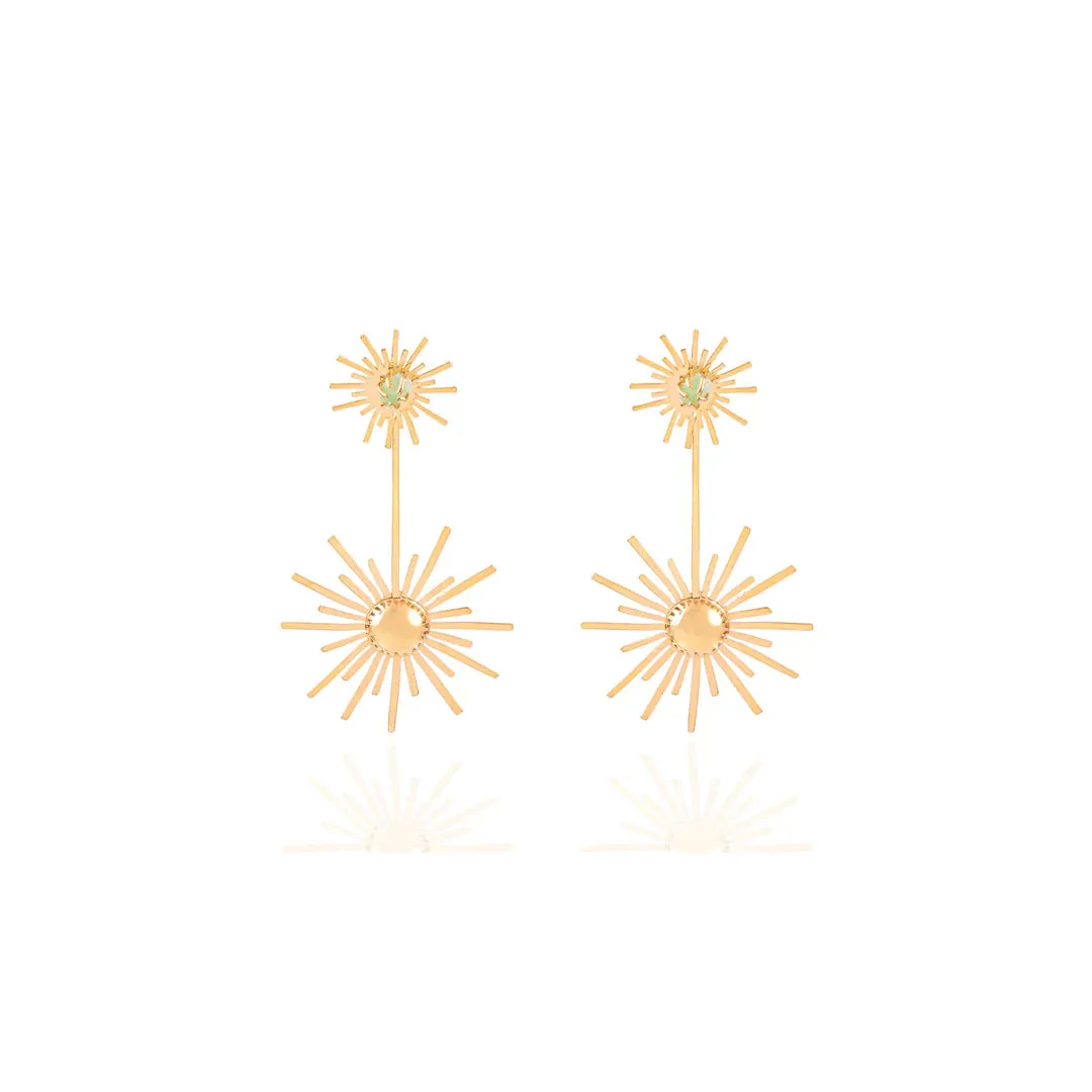 Small Luciana's Starburst Circle Earrings