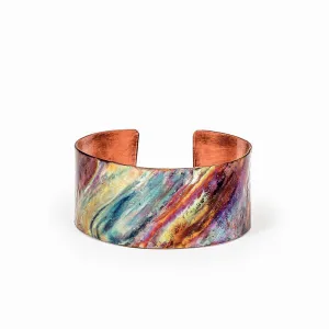 Small Rainbow Copper Cuff Bracelet