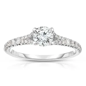 Split Shank Round Engagement Ring