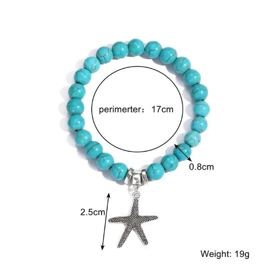 Starfish Turquoise Bracelet - #4203