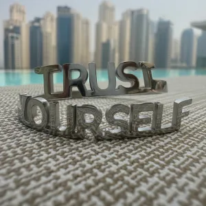 STATEMENT QUOTE CUFF ARMBAND - Trust Yourself