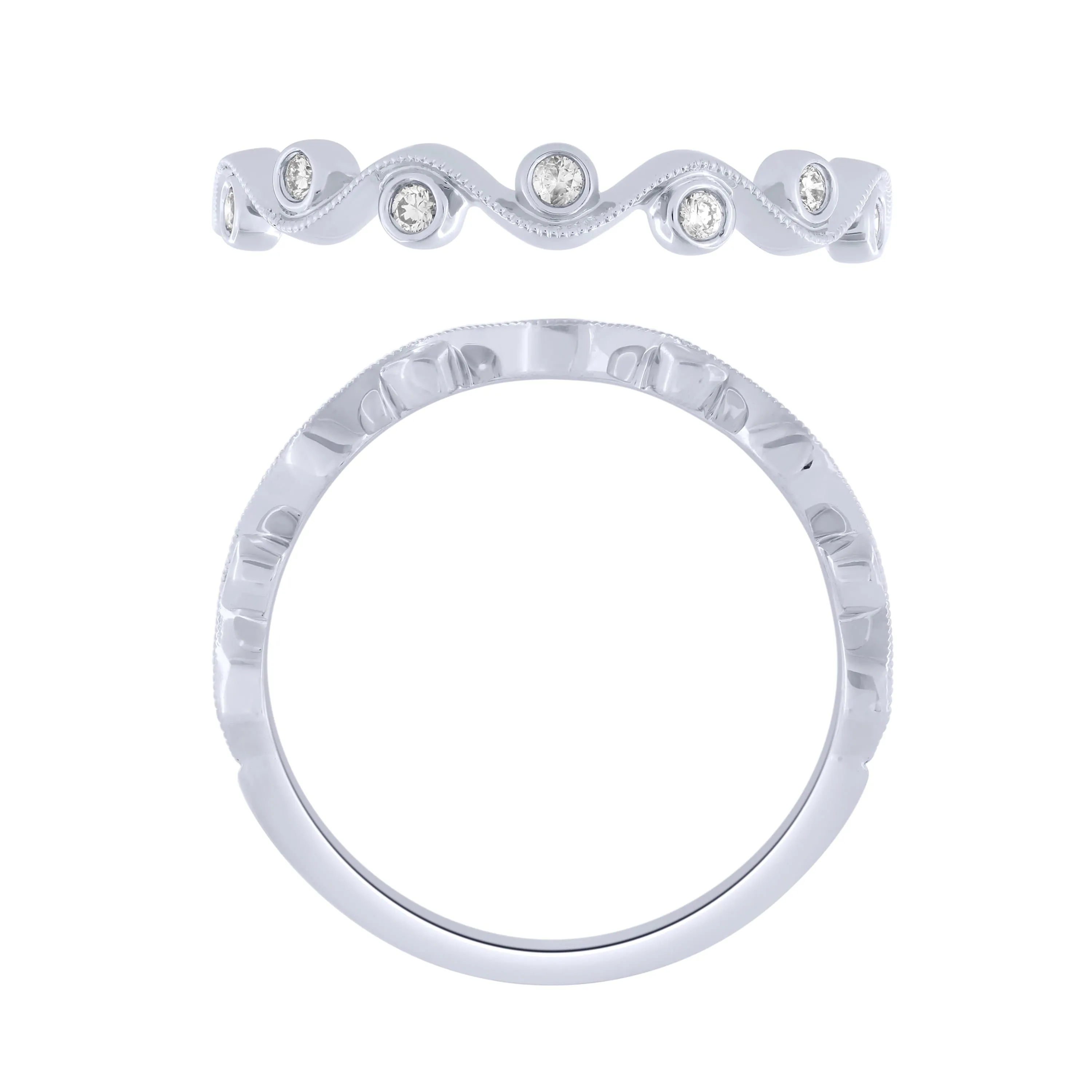 Sterling Silver 0.10Ctw Stackable Band