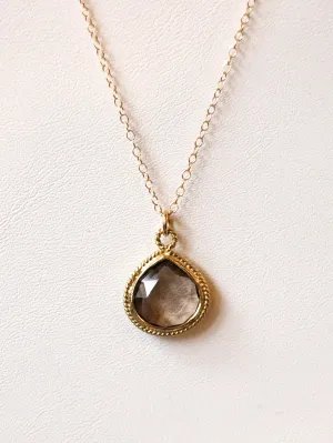 Susan Rifkin Smokey Quartz Charm Necklace