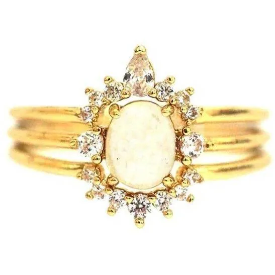 TAI Opal Stackable Crown Ring Set