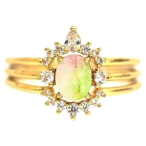 TAI Opal Stackable Crown Ring Set