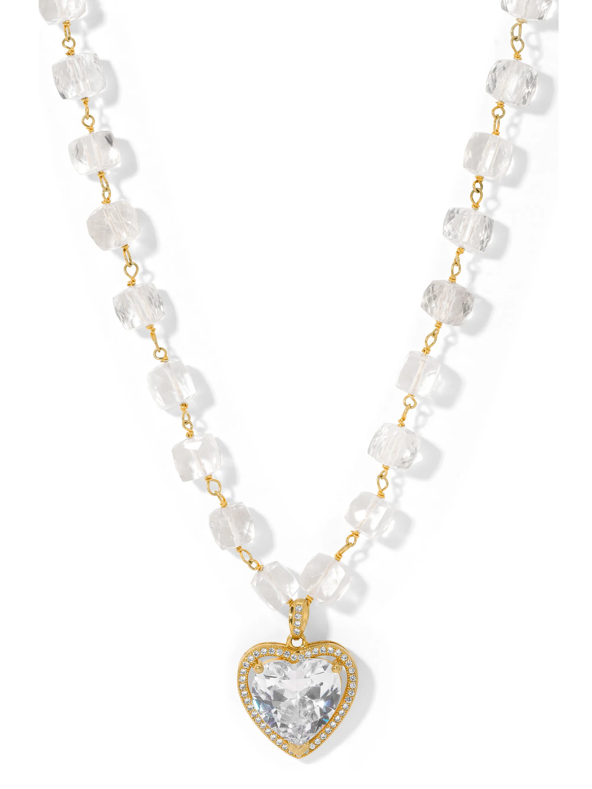 The Crystal Stone Heart Necklace